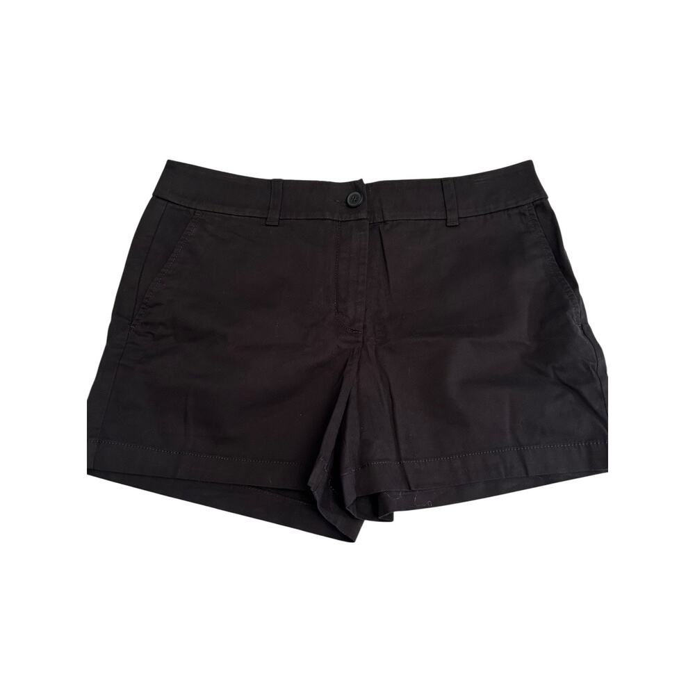 Ann Taylor Loft Shorts Womens SZ 8 Black 4" Short Inseam Casual Everyday Chinos